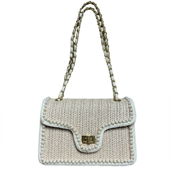 Handbags - faux pearl shoulder bag